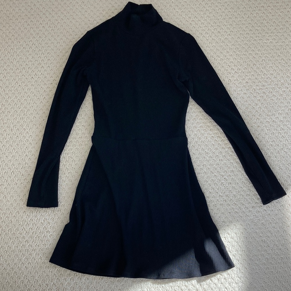 Reformation Black Long Sleeve Dress